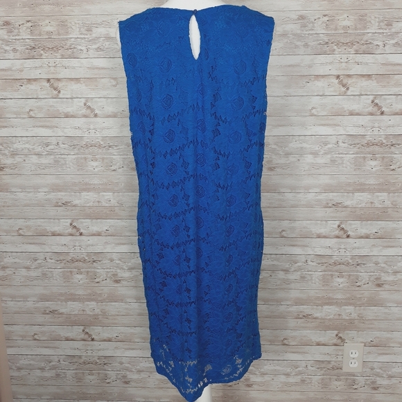 Wallis Floral Lace Dress 18 Beaded Sleeveless 114 - Picture 4 of 6